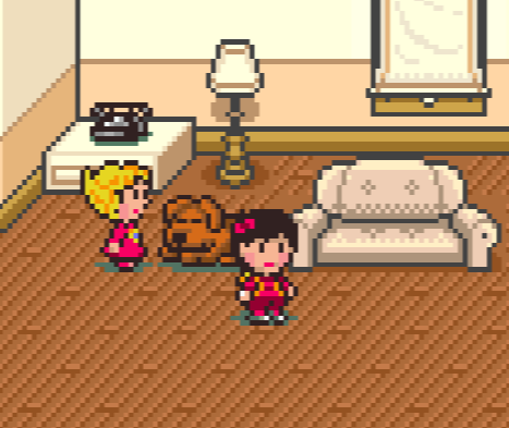 A screenshot from my gender-swapped EarthBound
